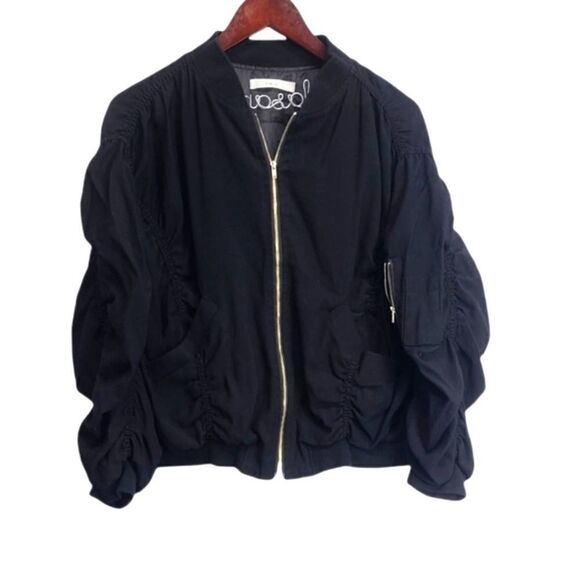 File. 16 Black Full Zip Up Jacket Size Medium - Picture 1 of 6